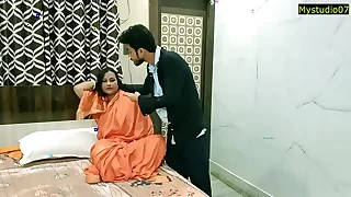 Desi step mam in law fucked apart from daughter husband! Viral jobordosti sex with audio